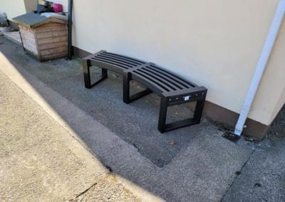 curved plastic bench NGP next generation plastics