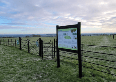 Plastic Display Stand beside a field in Meath Heritage Site