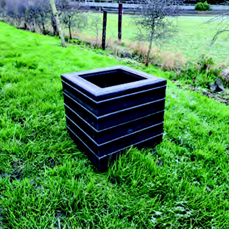 weather resistant plastic planter in rain ngp next generation plastics