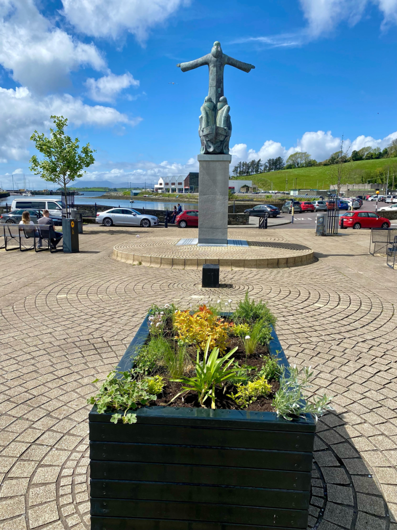 Large planters Bantry tidy towns made from recycled plastic in Ireland NGP