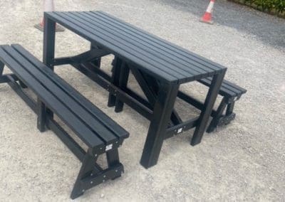 Walk-in picnic bench and table set NGP Next generation Plastics