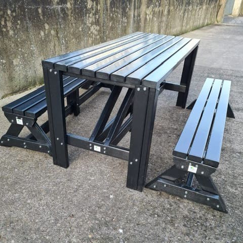 Table and bench Set Plastic for Outdoors Next Generation Plastics NGP