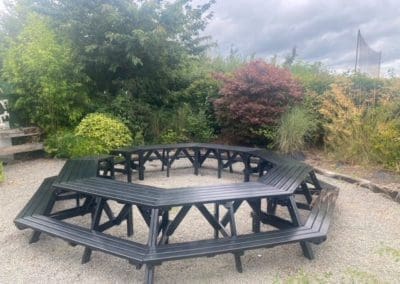 Large Octagon picnic bench for garden and schools Next Generation Plastics