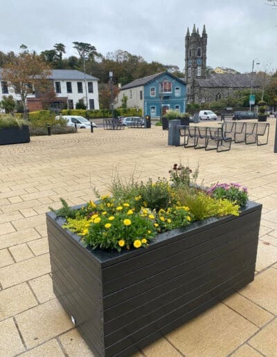 Large 1500 x900x750 planters outdoor in Irish town