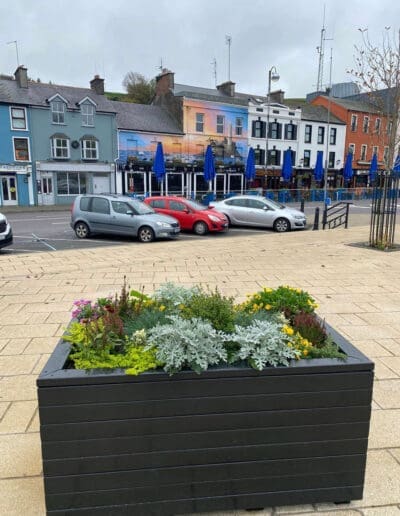 Large 1500x900x750 planter on a street in a town in Ireland Next Generation Plastics NGP