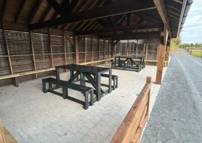 Greenway Services Hub outbuilding shed with seating NGP Next Generation Plastics