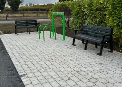 Greenway Services Hub plastic benches outdoors NGP Next Generation Plastics