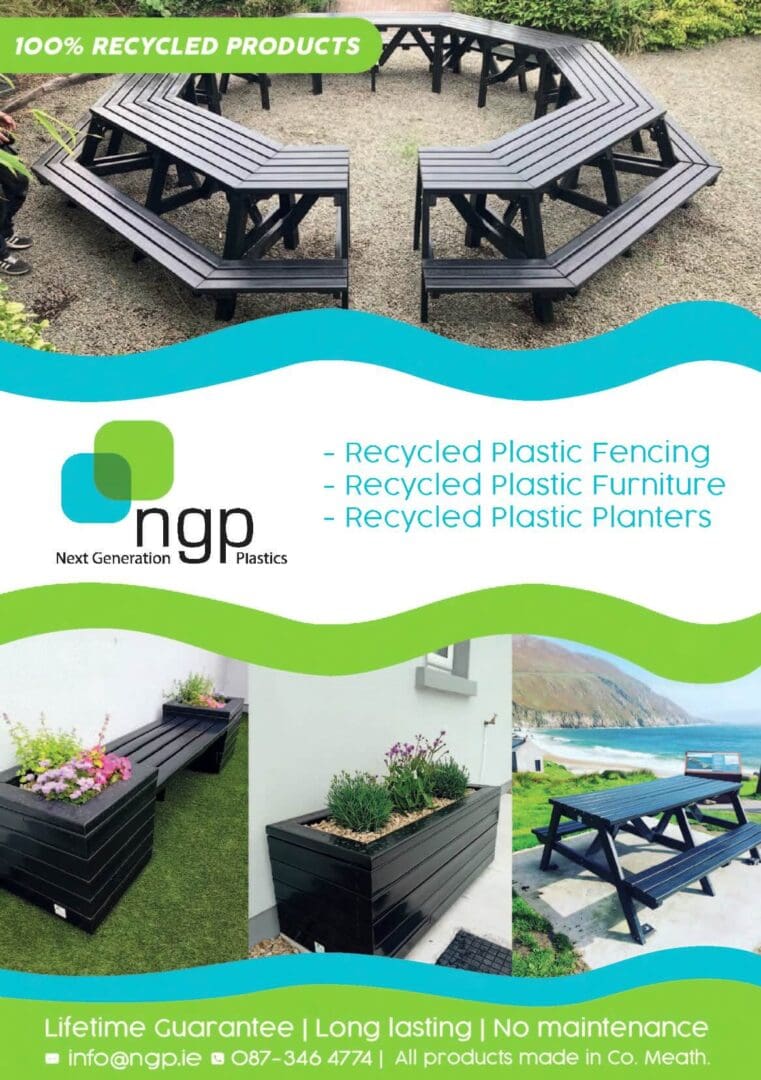 NGP Next generation Plastics Fencing Furniture Display Stands and Planters Brochure-